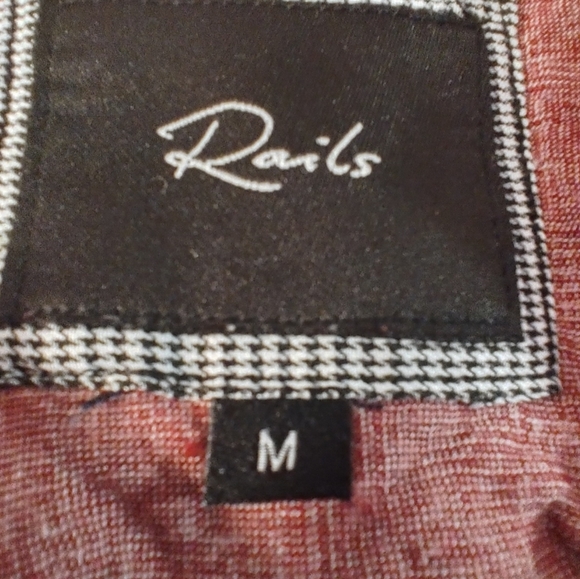 Rails Plaid Red Button Down Flannel Shirt M - Picture 3 of 14